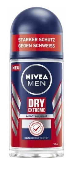 Nivea Roll on 50ml Men Dry Extreme | Kosmetické a dentální výrobky - Pánská kosmetika - Deodoranty - Tuhé deo a roll-on